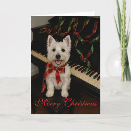 Westie-kerstkaart Kaart