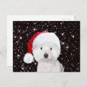 Westie Kerstmis Briefkaart (Voorkant / Achterkant)