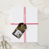 Westie Kerstmis Cadeaulabel (Met Touw)