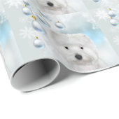 Westie Kerstmis Cadeaupapier (Rol Hoek)
