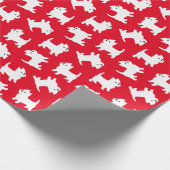 Westie Kerstmis in West Highland Cadeaupapier (Hoek)