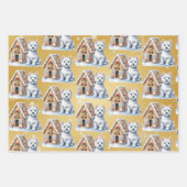 Westie Kerstmis Inpakpapier Vel (Voorkant 2)