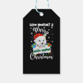 Westie Kerstmis West Highland Witte Terriër Xmas Cadeaulabel (Voorkant)