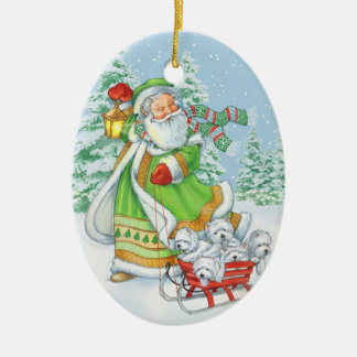 Westie: Kerstversiering "Joyful Noise" door Borgo Keramisch Ornament