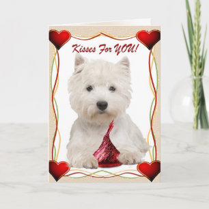 Westie Kisses voor jou Kaart