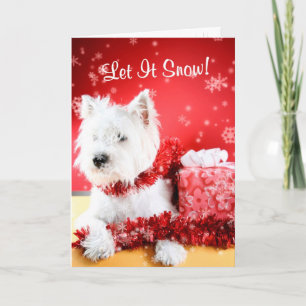 Westie laat het sneeuwen Groet #3 - Feestdagen Kaart