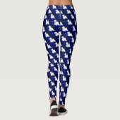Westie Leggings Stars Blue (Achterkant)