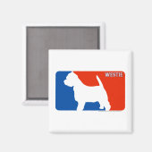 Westie Major League Chien Magnet (Recto/Verso)