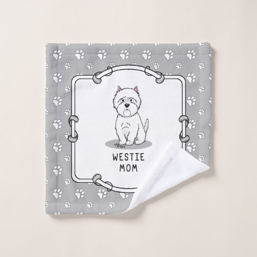 Westie Mam - West Highland White Terrier Mam Bad Handdoek (Wasdoekje)
