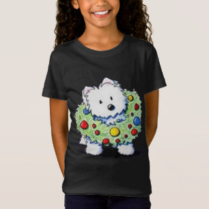 Westie mam West Highland White Terrier Xmas Light T-shirt