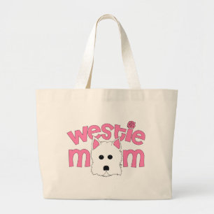 Westie mama grote tote bag