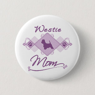 Westie mama ronde button 5,7 cm