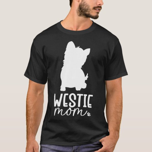 Westie mama t-shirt (Voorkant)