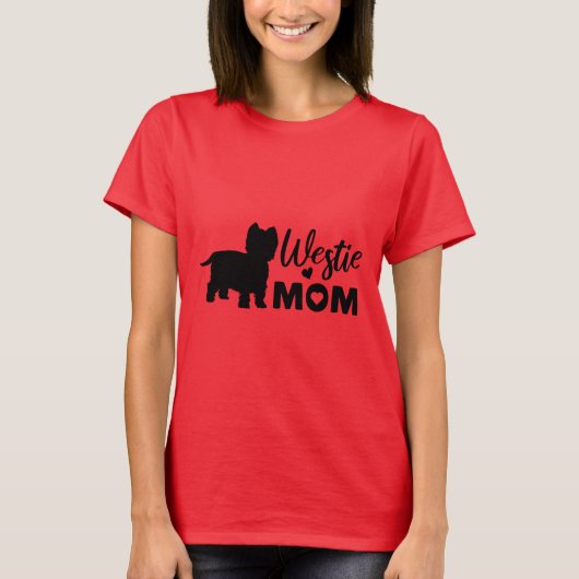 Westie mama t-shirt (Voorkant)