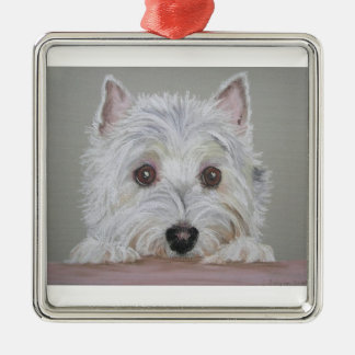 Westie Metalen Ornament
