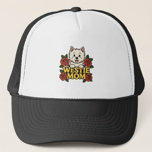 Westie Moeder Trucker Pet (Voorkant)