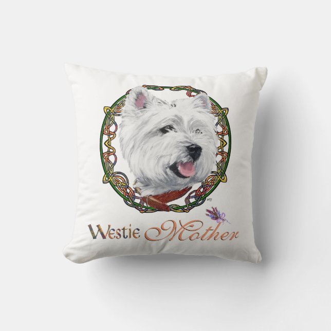 Westie Moederdag Kussen (Voorkant)
