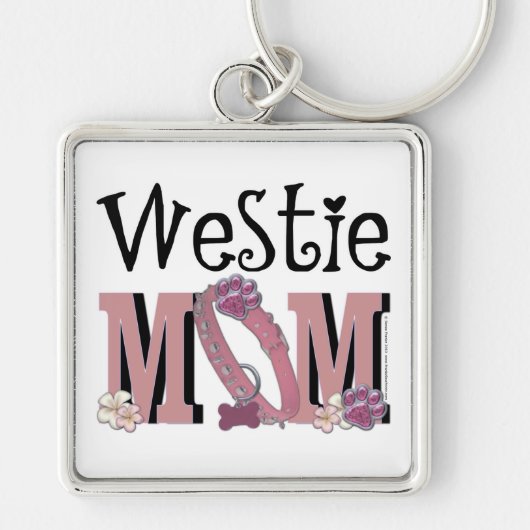 Westie MOM Sleutelhanger (Voorkant)