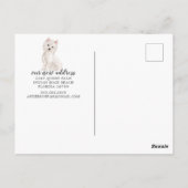 Westie Moving Announcement Briefkaart (Achterkant)