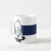 Westie Nautique KiniArt Mug (Devant gauche)