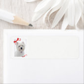 Westie Noël Retourner l'adresse Étiquettes (En situation)