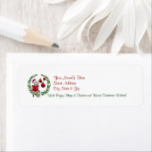 Westie Noël Voeux Retourner Étiquettes d'adresse (En situation)