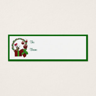 Westie Noël Voeux Tags cadeaux