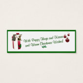 Westie Noël Voeux Tags cadeaux (Dos)