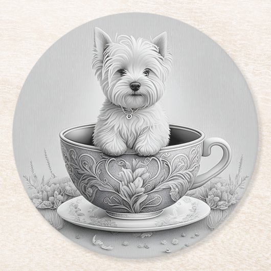 Westie onderzetter - Wes-tea (Voorkant)
