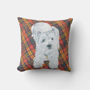 Westie op Schotse KUSSENLOPER Kussen