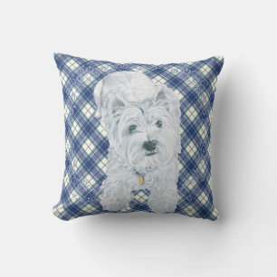 Westie op Schotse KUSSENLOPER Kussen