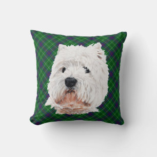 Westie op Schotse KUSSENLOPER Kussen