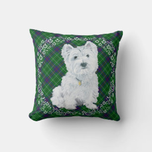 Westie op Schotse KUSSENLOPER Kussen