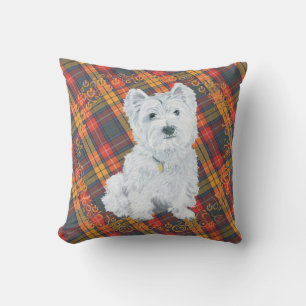 Westie op Schotse KUSSENLOPER Kussen