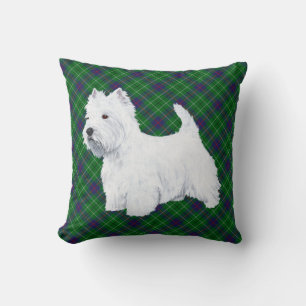 Westie op Schotse KUSSENLOPER Kussen