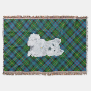 Westie op Tartan Deken