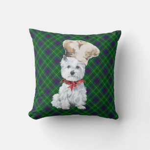 Westie op Tartan PILLOW Kussen