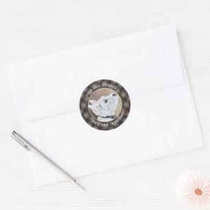 Westie Opzoeken Profiel B Ronde Sticker