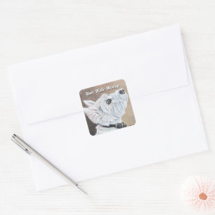 Westie Opzoeken Profiel B Vierkante Sticker