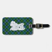 Westie over Tartan Bagagelabel (Voorkant horizontaal)