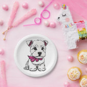 Westie Party Papieren Bordje (Feest)