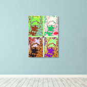 Westie Pop Art sur toile étirée (Insitu (Plancher de Bois))