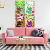 Westie Pop Art sur toile étirée (Insitu(Salon))