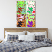 Westie Pop Kunst op Uitgerekt Canvas (Insitu (Slaapkamer))