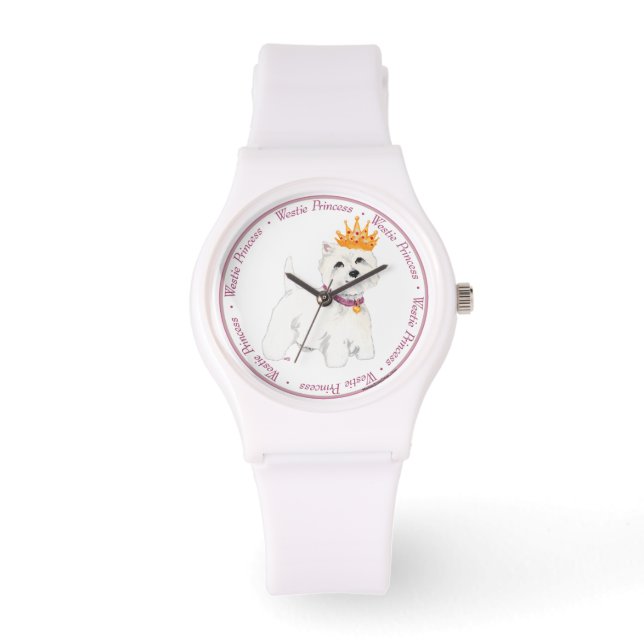 Westie Princess Horloge (Voorkant)