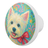 Westie Pull Knobs Keramische Knop (Rechts)