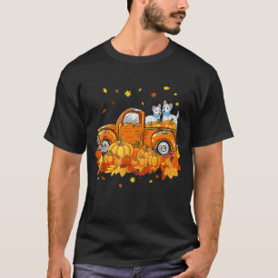 Westie Pumpkin Truck Halloween Thanksgiving Gift T-shirt
