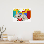 Westie Puppy Kerstmis Poster (Keuken)
