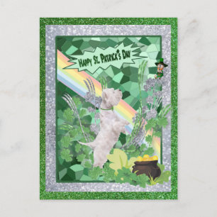 Westie Puppy Nummer twee Happy St Patricks Day Briefkaart