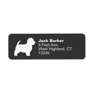 Westie Return Address West Highland White Etiket